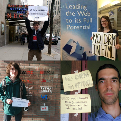 Four protesters from around the world