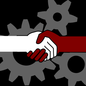 Two clasped hands