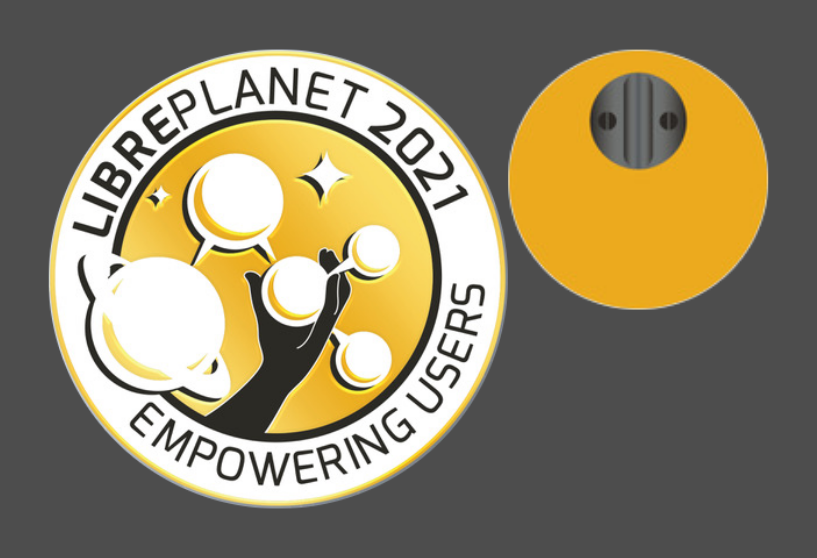 Image of LibrePlanet pin