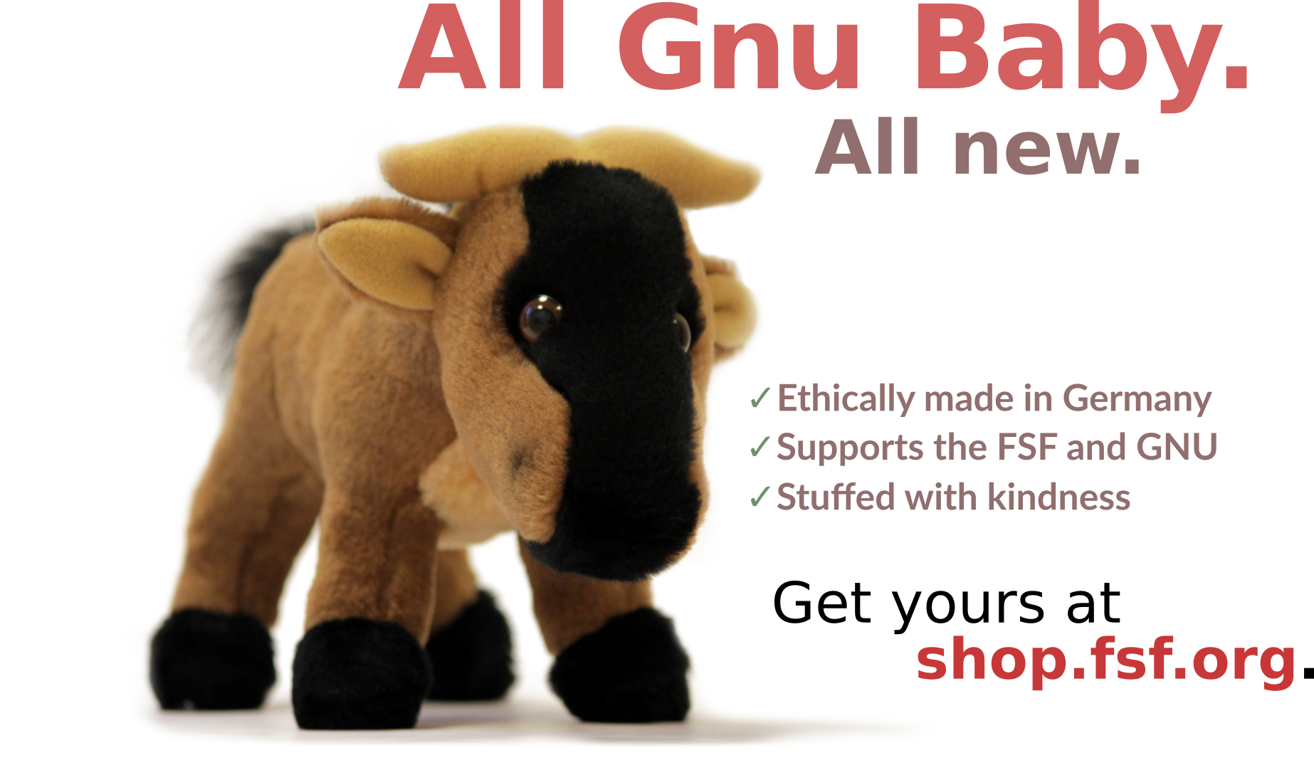 Image of the new baby gnu doll