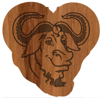 Sustainable GNU head sticker