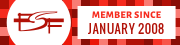 Free Software Foundatio membership badge.