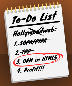 Stop the Hollyweb! No DRM in HTML5.