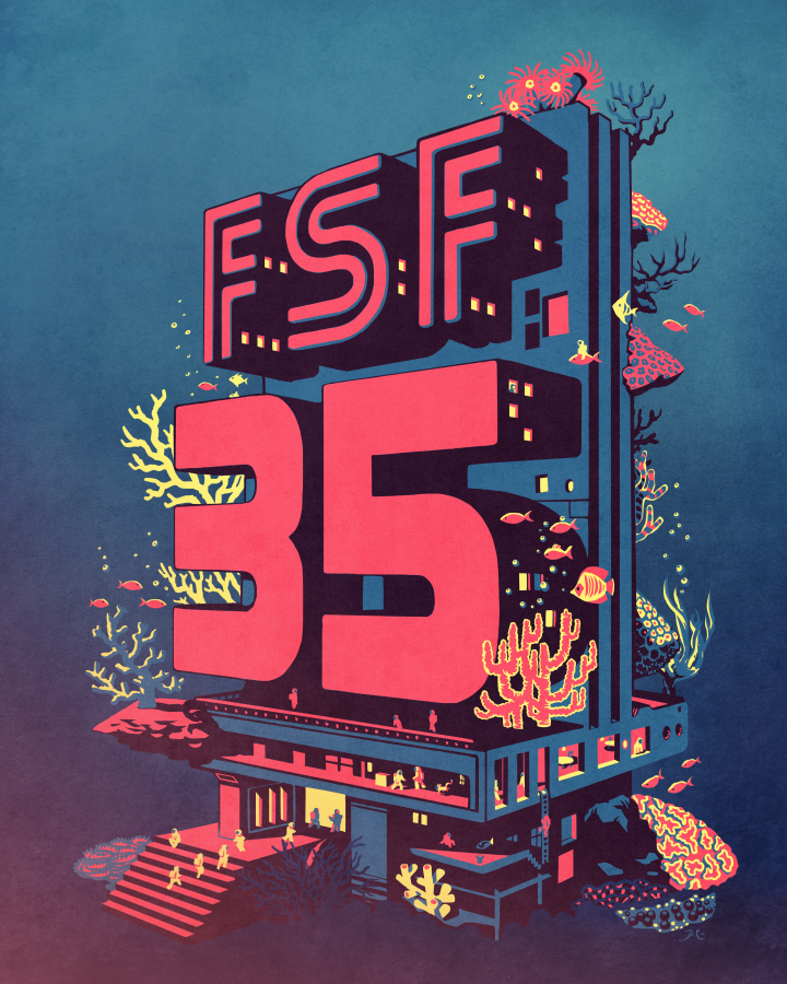 FSF birthday ilustration