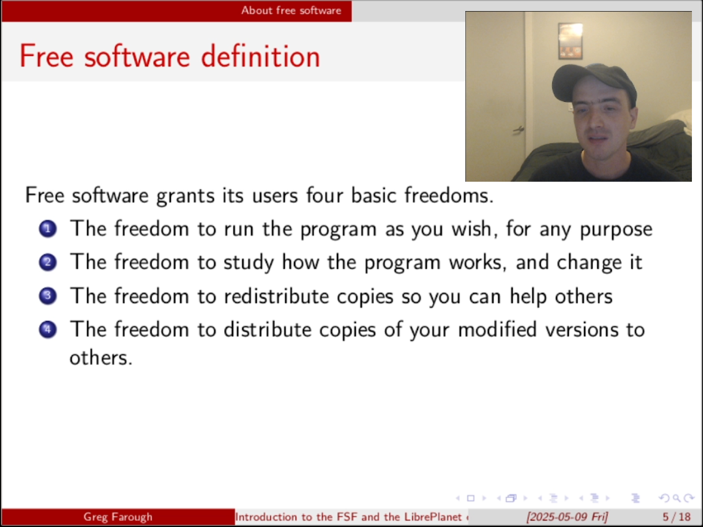 Greg giving a presentation for the meetup in Shiraz, Iran
