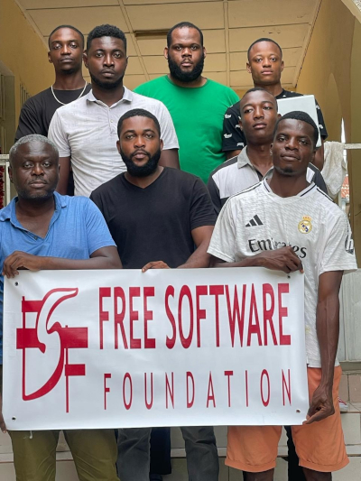 Attendees at the LibreLocal meetup in Kinshasa