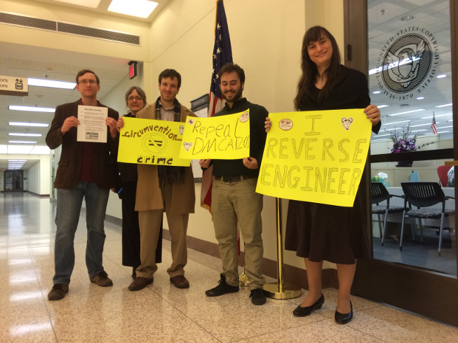 Activists deliver comment to Copyright Office