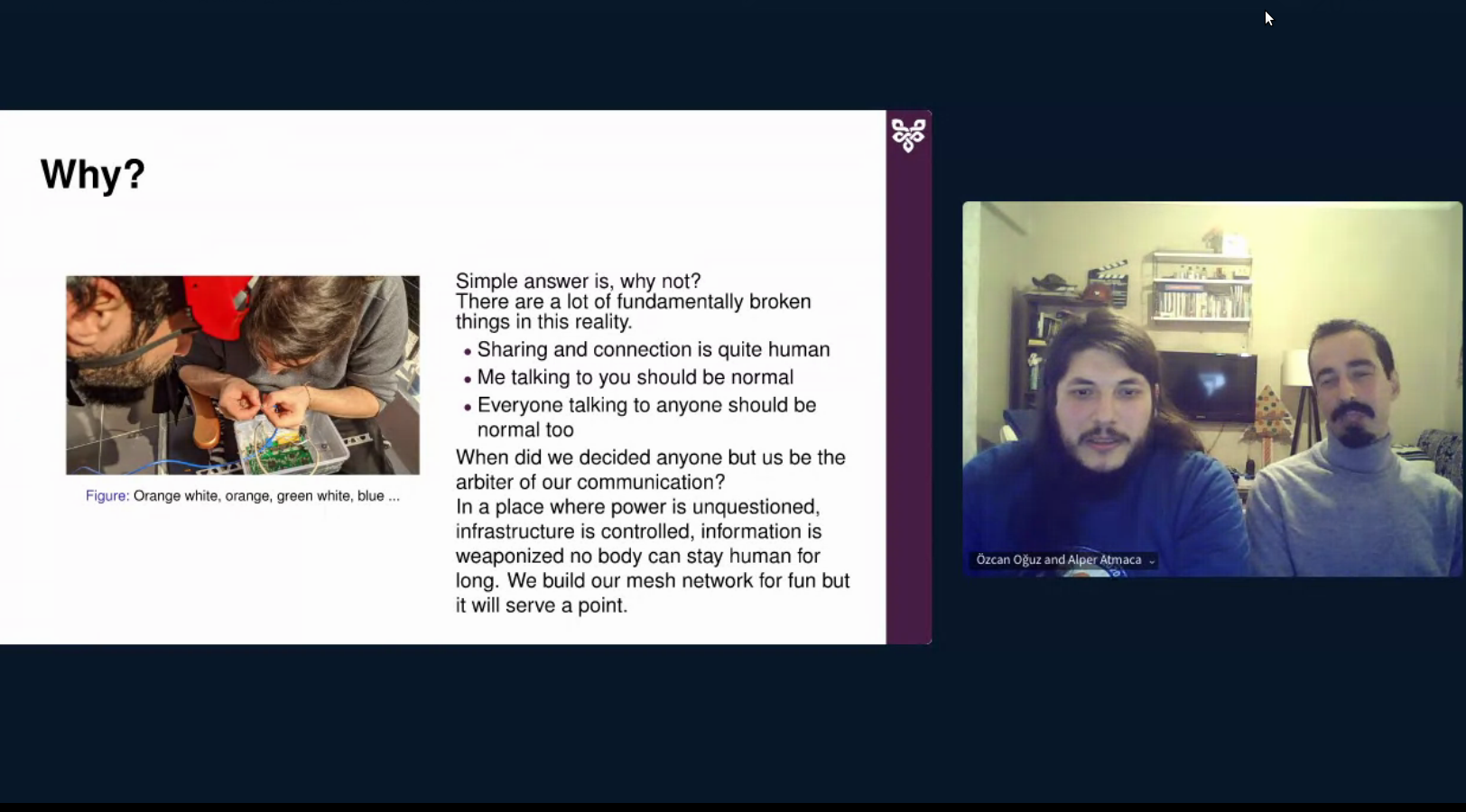 screenshot of turkish free software activists