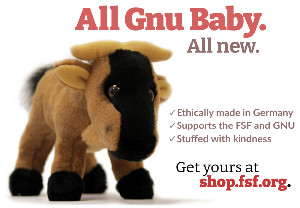 Featured shop item; Baby gnu doll